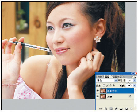 Photoshop ����Ů������Ƭϸ�����׷�ɫ
